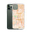 Custom Indianapolis Indiana Map Phone Case in Watercolor on Table with Laptop and Plant