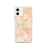 Custom Indianapolis Indiana Map iPhone 12 Phone Case in Watercolor
