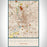 Indianapolis Indiana Map Print Portrait Orientation in Woodblock Style With Shaded Background