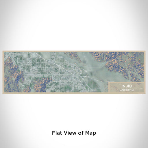Flat View of Map Custom Indio California Map Enamel Mug in Afternoon