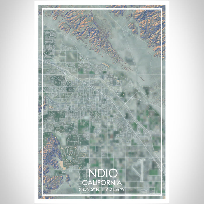 Indio - California Map Print in Afternoon — JACE Maps