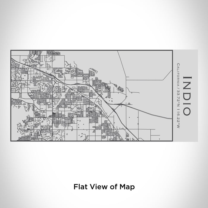 Rendered View of Indio California Map Engraving on 17oz Stainless Steel Insulated Cola Bottle