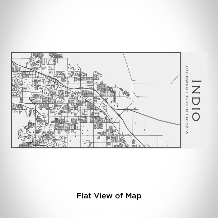 Rendered View of Indio California Map Engraving on 17oz Stainless Steel Insulated Cola Bottle in White