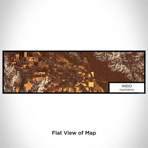 Flat View of Map Custom Indio California Map Enamel Mug in Ember