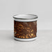 Front View Custom Indio California Map Enamel Mug in Ember