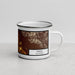 Right View Custom Indio California Map Enamel Mug in Ember