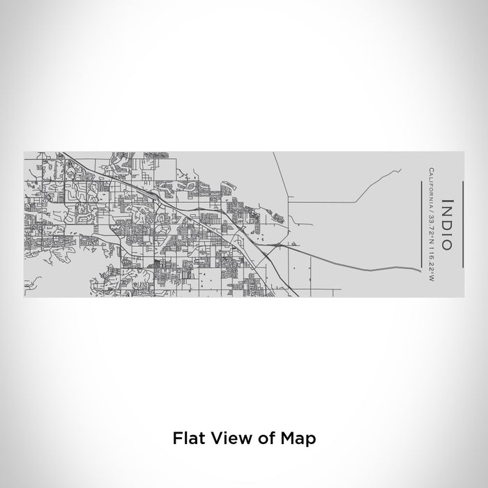 Rendered View of Indio California Map Engraving on 10oz Stainless Steel Insulated Cup with Sipping Lid