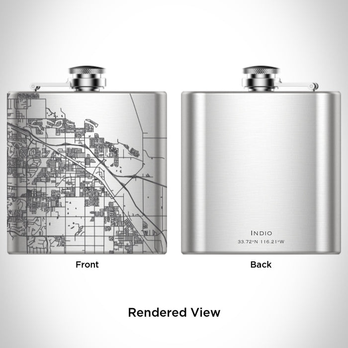 Rendered View of Indio California Map Engraving on undefined