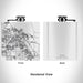 Rendered View of Indio California Map Engraving on 6oz Stainless Steel Flask in White