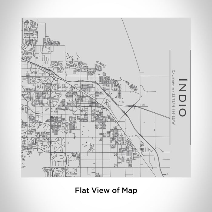 Rendered View of Indio California Map Engraving on 17oz Stainless Steel Insulated Tumbler