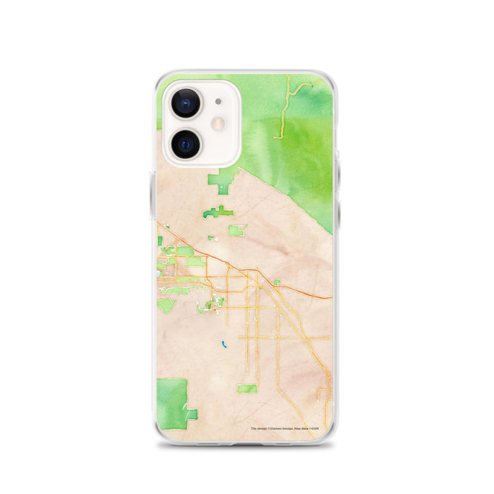Custom Indio California Map iPhone 12 Phone Case in Watercolor