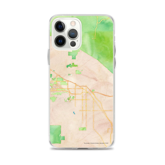 Custom Indio California Map iPhone 12 Pro Max Phone Case in Watercolor