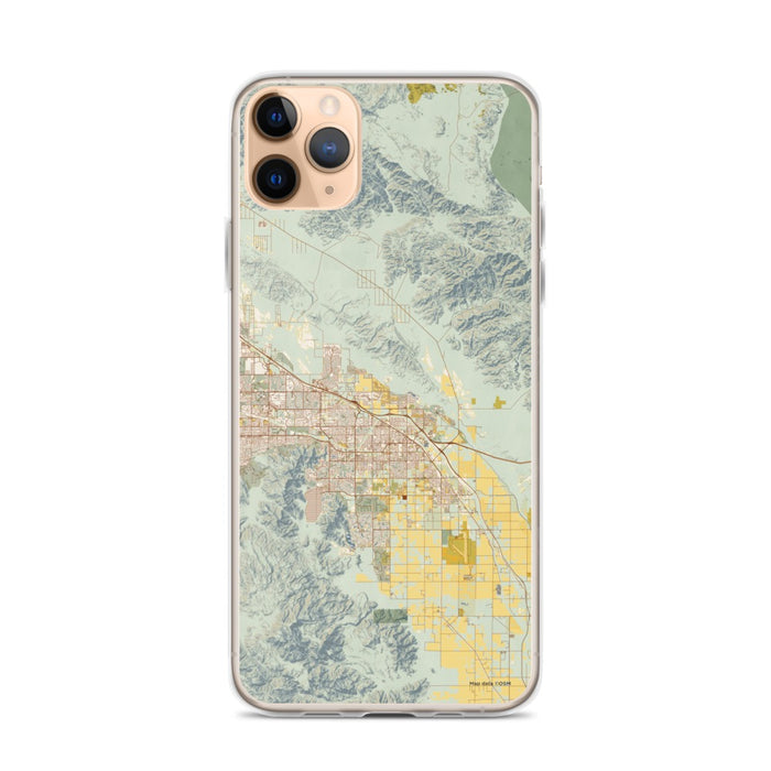 Custom Indio California Map Phone Case in Woodblock