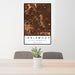 24x36 Inglewood California Map Print Portrait Orientation in Ember Style Behind 2 Chairs Table and Potted Plant