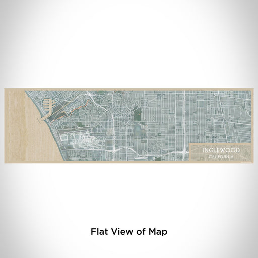 Flat View of Map Custom Inglewood California Map Enamel Mug in Afternoon