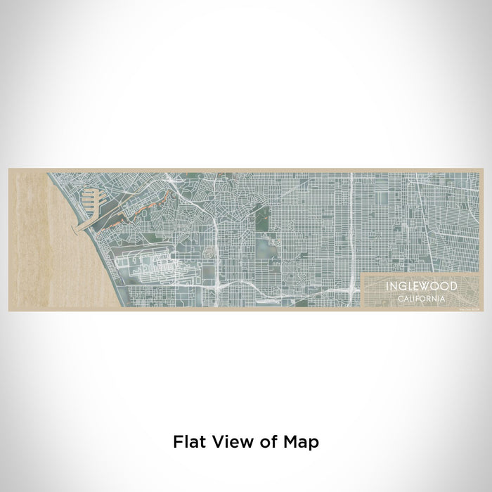 Flat View of Map Custom Inglewood California Map Enamel Mug in Afternoon