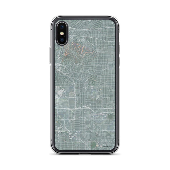 Custom iPhone X/XS Inglewood California Map Phone Case in Afternoon