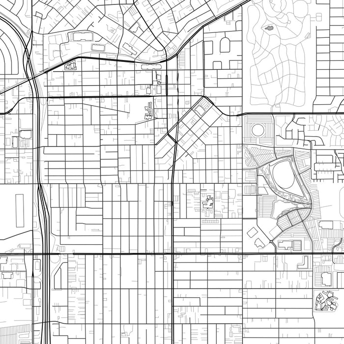Inglewood California Map Print in Classic Style Zoomed In Close Up Showing Details