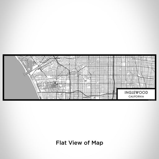 Flat View of Map Custom Inglewood California Map Enamel Mug in Classic