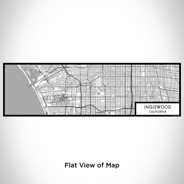 Flat View of Map Custom Inglewood California Map Enamel Mug in Classic