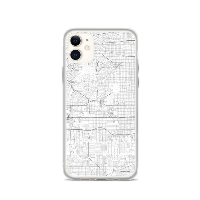 Custom iPhone 11 Inglewood California Map Phone Case in Classic