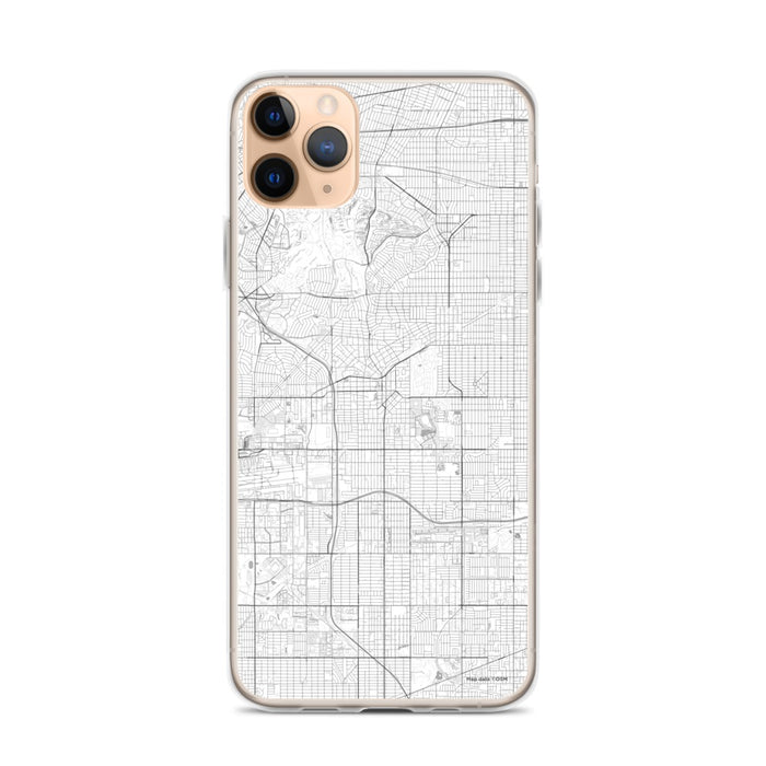 Custom iPhone 11 Pro Max Inglewood California Map Phone Case in Classic