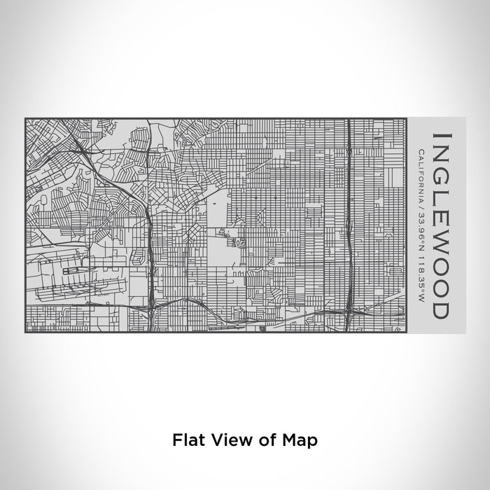 Rendered View of Inglewood California Map Engraving on 17oz Stainless Steel Insulated Cola Bottle