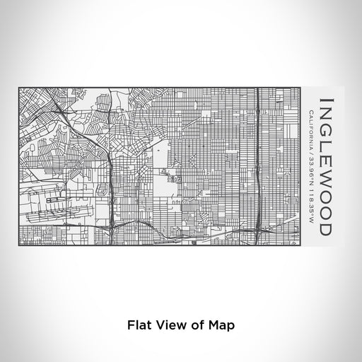 Rendered View of Inglewood California Map Engraving on 17oz Stainless Steel Insulated Cola Bottle in White