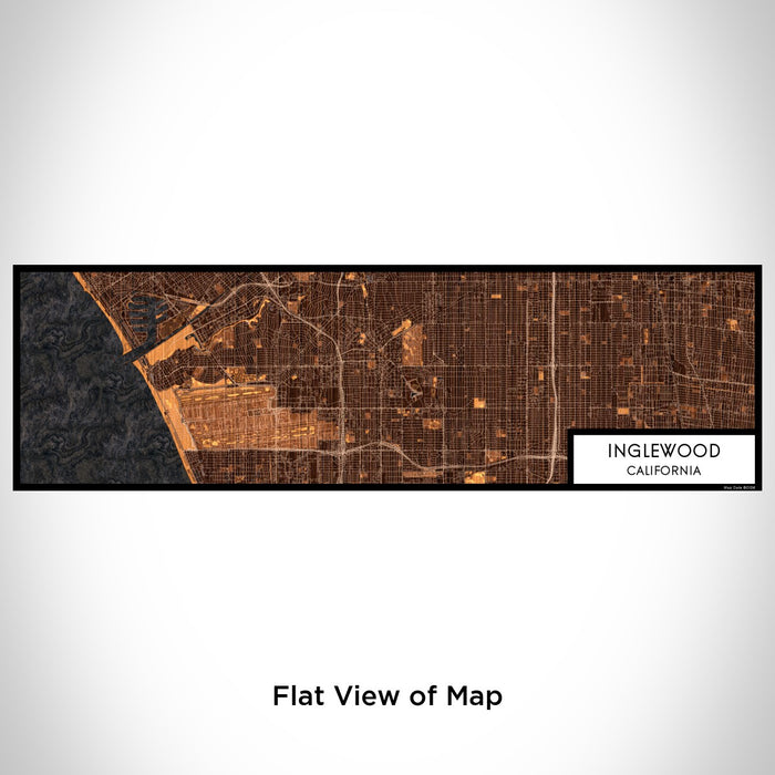 Flat View of Map Custom Inglewood California Map Enamel Mug in Ember