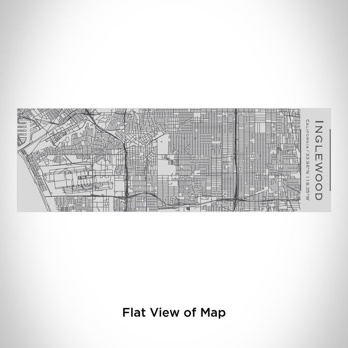 Rendered View of Inglewood California Map Engraving on 10oz Stainless Steel Insulated Cup with Sipping Lid