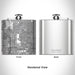 Rendered View of Inglewood California Map Engraving on 6oz Stainless Steel Flask