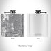 Rendered View of Inglewood California Map Engraving on 6oz Stainless Steel Flask in White