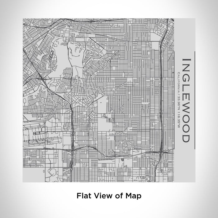 Rendered View of Inglewood California Map Engraving on 17oz Stainless Steel Insulated Tumbler
