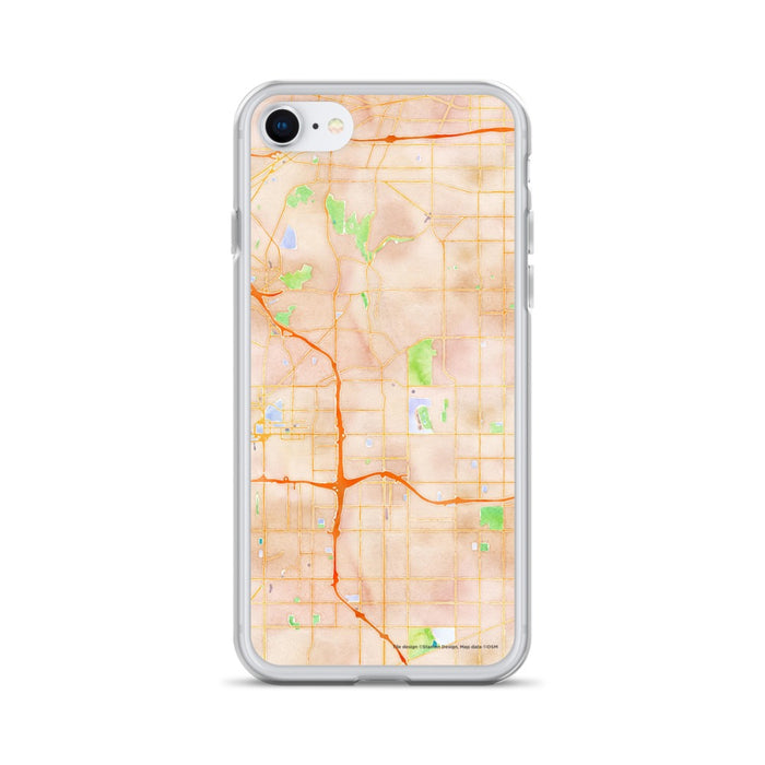 Custom iPhone SE Inglewood California Map Phone Case in Watercolor