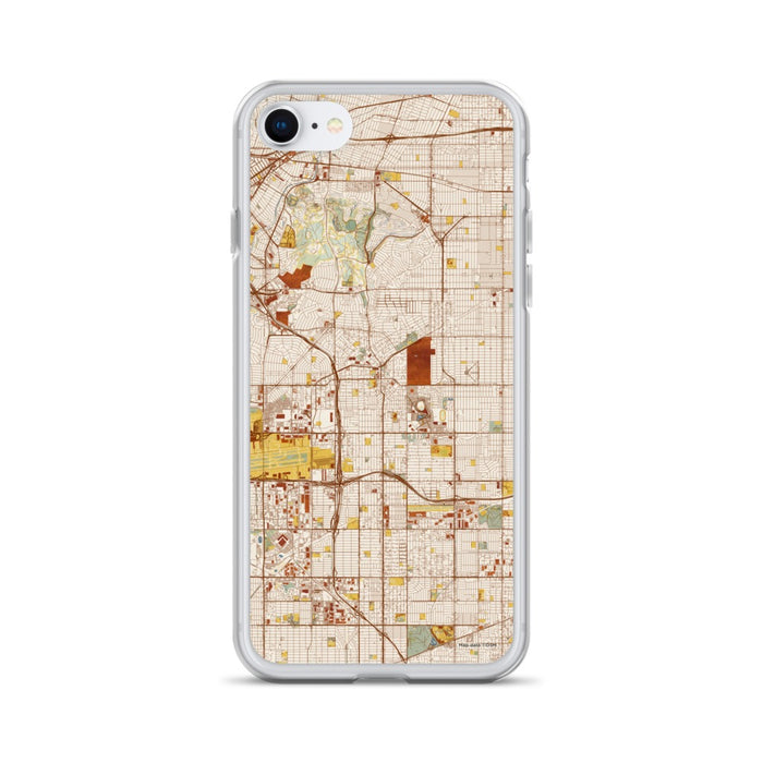 Custom iPhone SE Inglewood California Map Phone Case in Woodblock