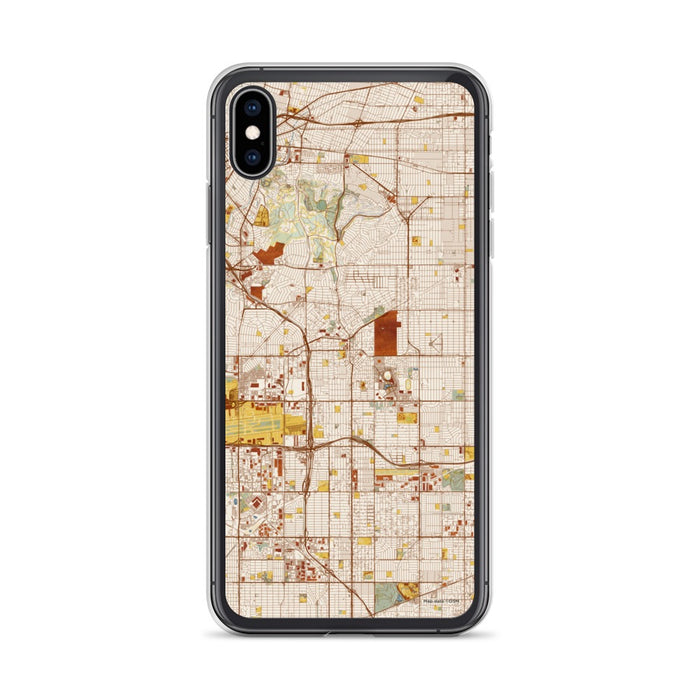 Custom iPhone XS Max Inglewood California Map Phone Case in Woodblock