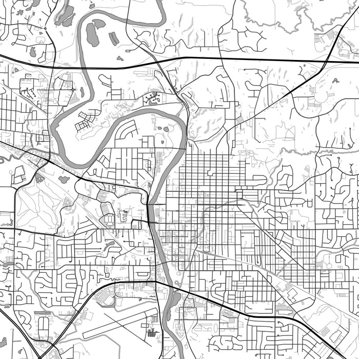 Iowa City Iowa Map Print in Classic Style Zoomed In Close Up Showing Details