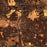 Iowa City Iowa Map Print in Ember Style Zoomed In Close Up Showing Details