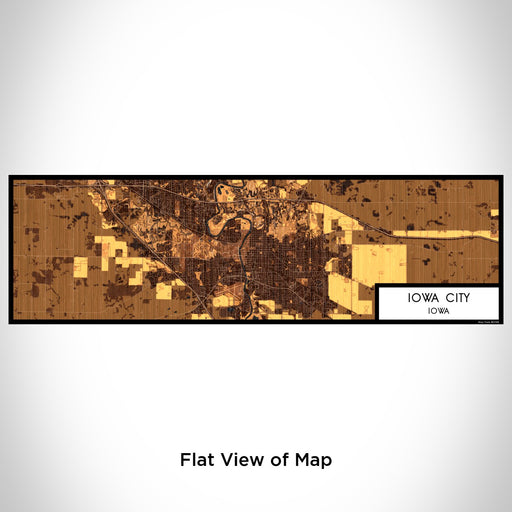 Flat View of Map Custom Iowa City Iowa Map Enamel Mug in Ember