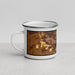 Left View Custom Iowa City Iowa Map Enamel Mug in Ember