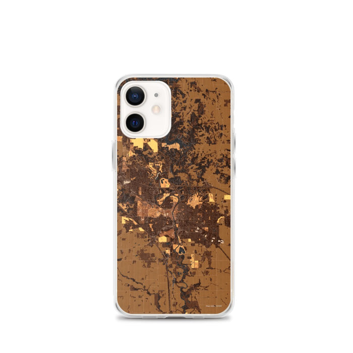 Custom Iowa City Iowa Map iPhone 12 mini Phone Case in Ember