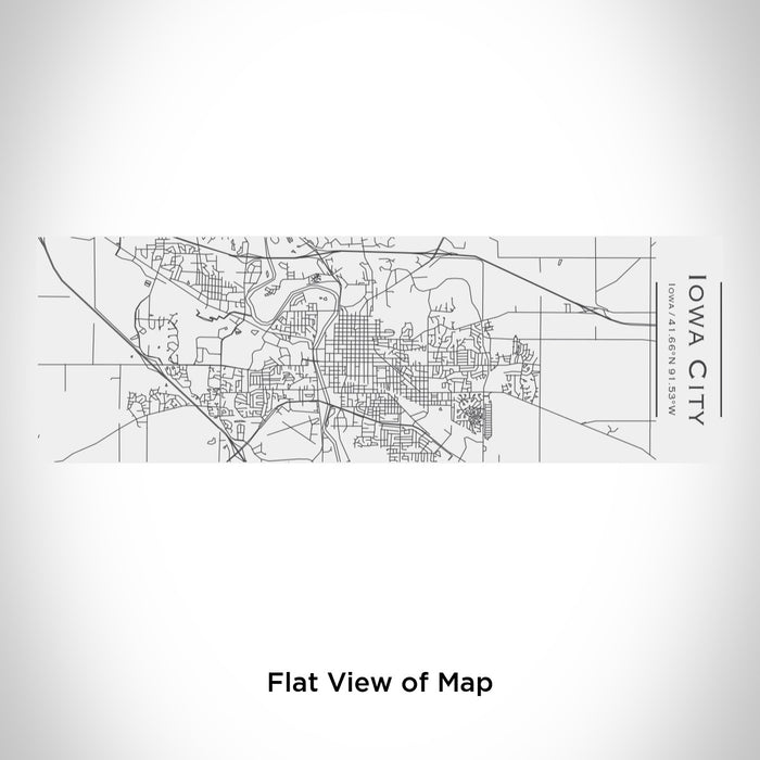Rendered View of Iowa City Iowa Map Engraving on 10oz Stainless Steel Insulated Cup with Sliding Lid in White