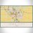 Iowa City Iowa Map Print Landscape Orientation in Woodblock Style With Shaded Background