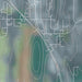 Iron Ridge Wisconsin Map Print in Afternoon Style Zoomed In Close Up Showing Details