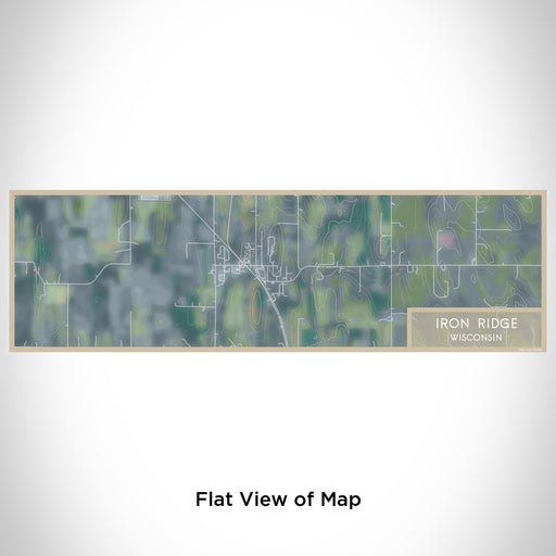 Flat View of Map Custom Iron Ridge Wisconsin Map Enamel Mug in Afternoon