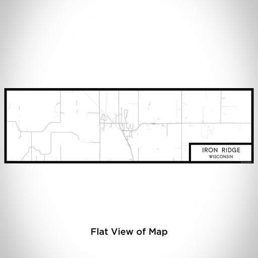 Flat View of Map Custom Iron Ridge Wisconsin Map Enamel Mug in Classic