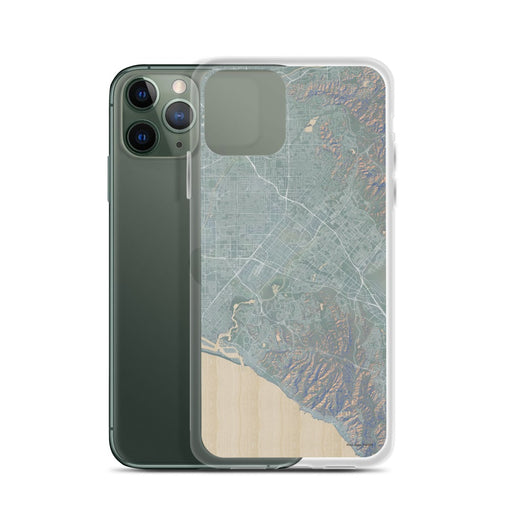 Custom Irvine California Map Phone Case in Afternoon