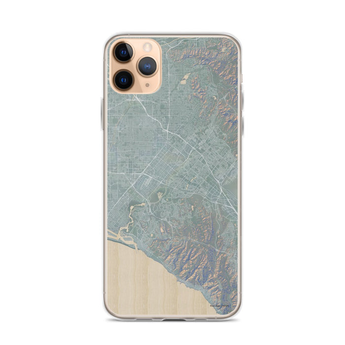 Custom iPhone 11 Pro Max Irvine California Map Phone Case in Afternoon