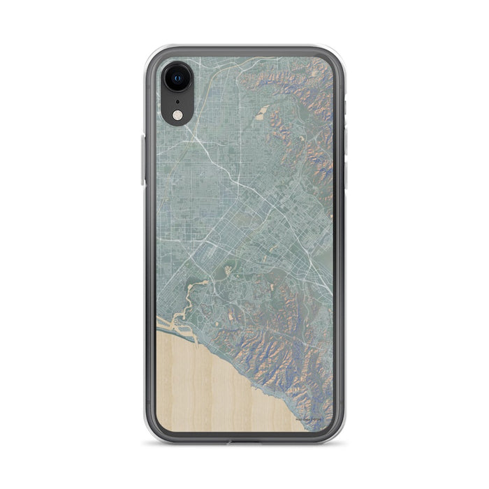Custom iPhone XR Irvine California Map Phone Case in Afternoon