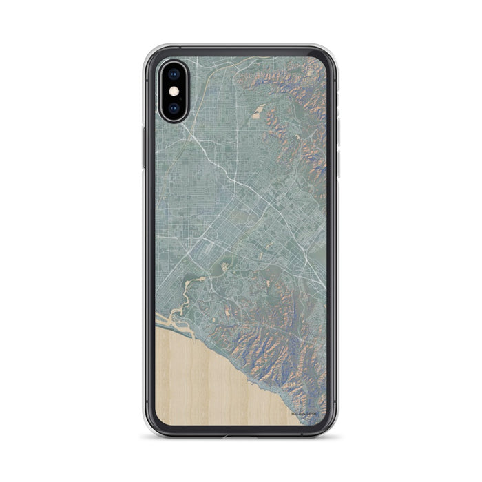 Custom iPhone XS Max Irvine California Map Phone Case in Afternoon